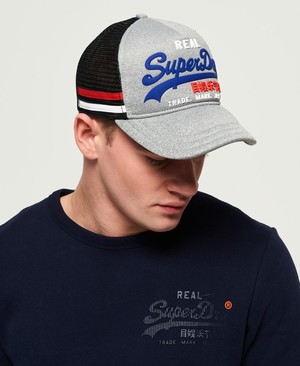 Superdry Premium Goods Férfi Sapka Szürke | DGAUB1927